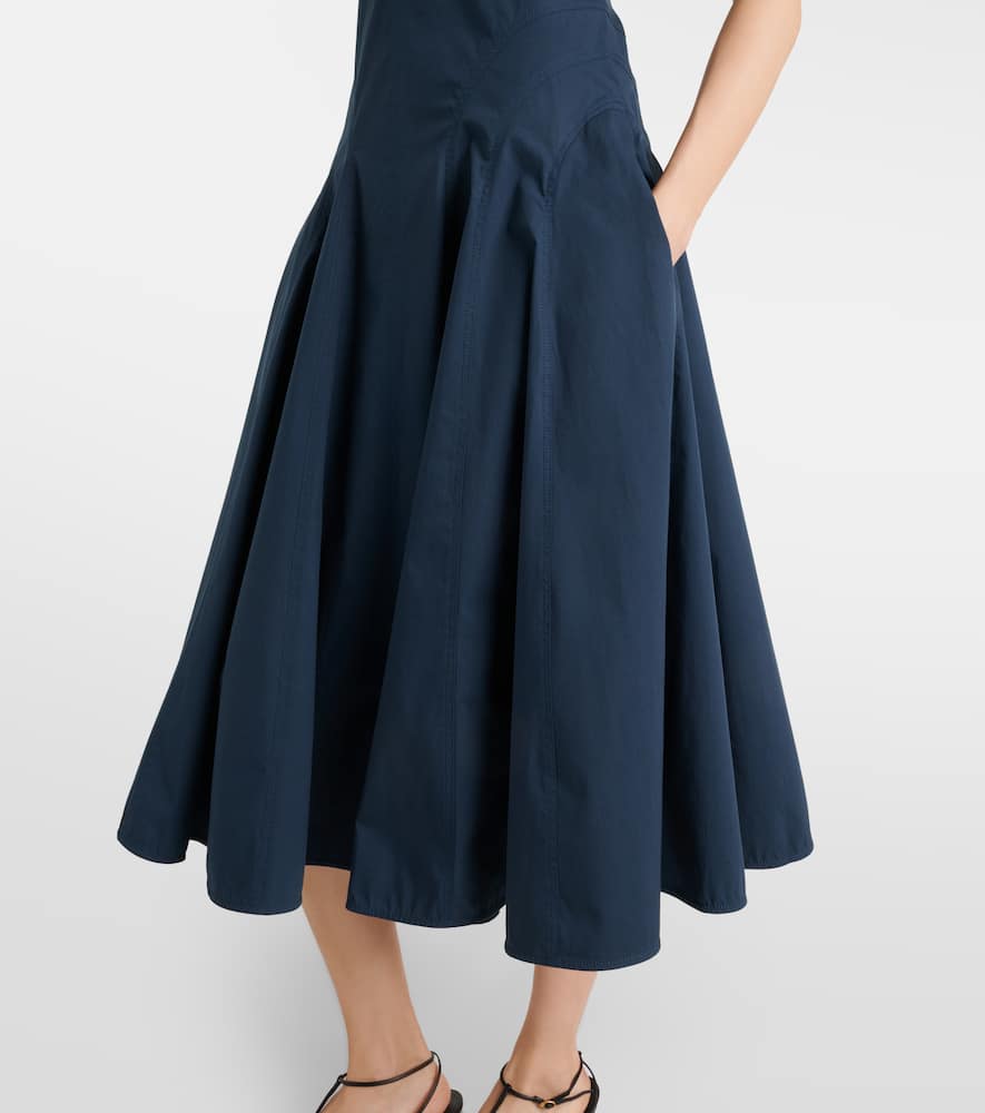 Proenza Schouler Manoela Cotton-blend Midi Dress In Green