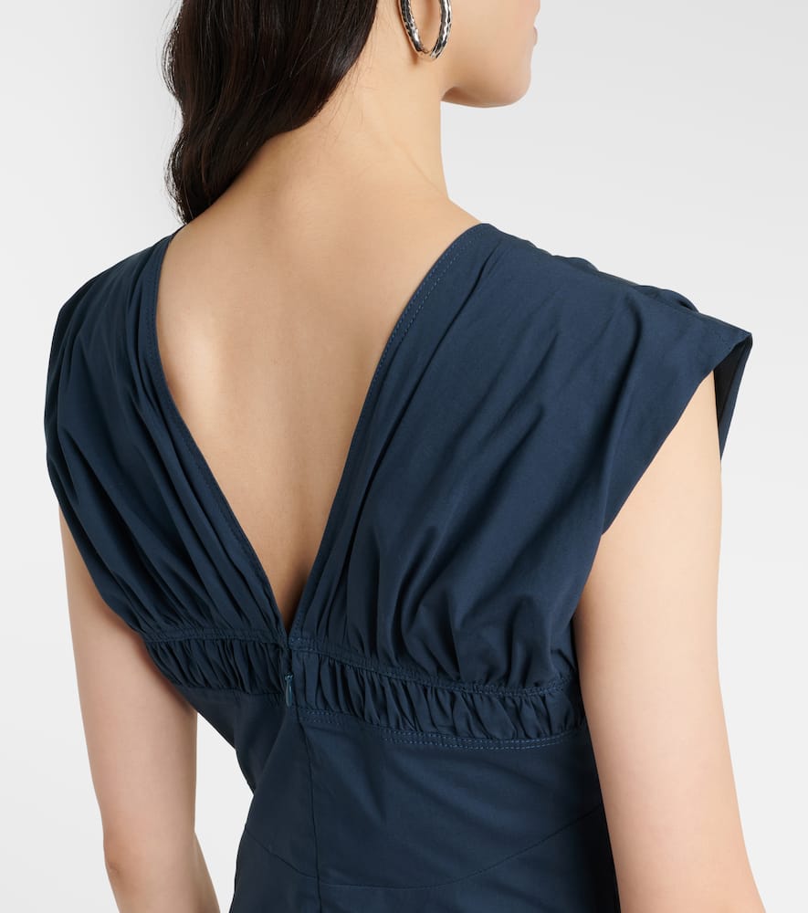 Proenza Schouler Manoela Cotton-blend Midi Dress In Green