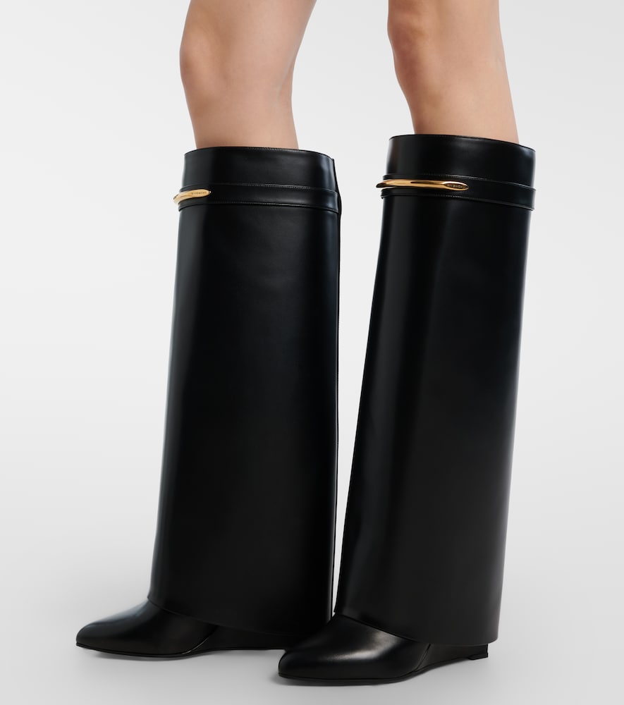 Shark 95 Leather Knee-High Boots