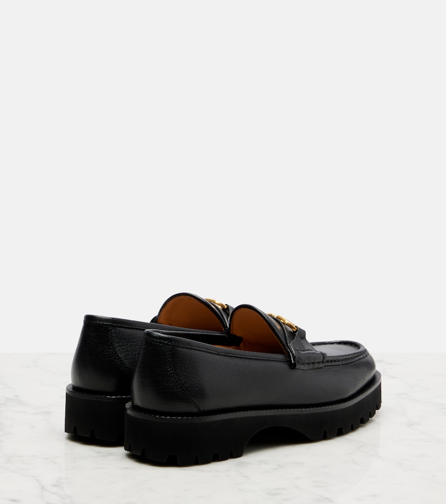 Garavani Vlogo Leather Platform Loafers
