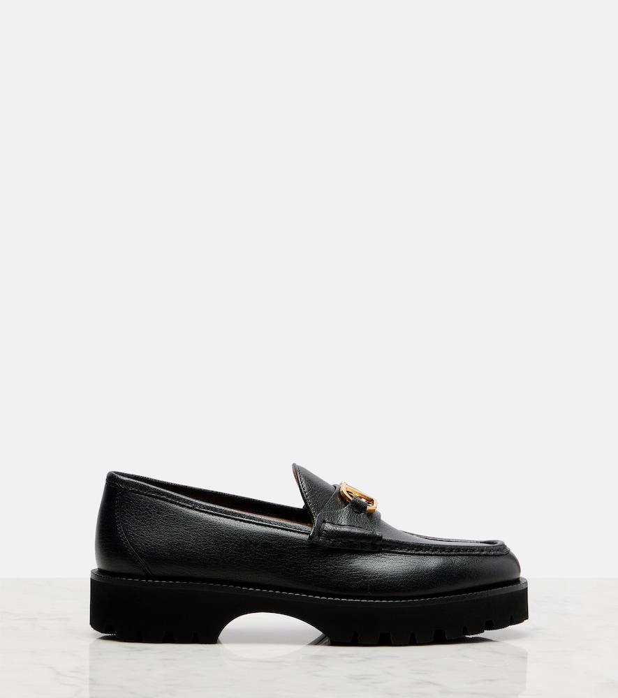 Valentino Garavani Valentino Garavani Plateau-loafers Vlogo Aus Leder 