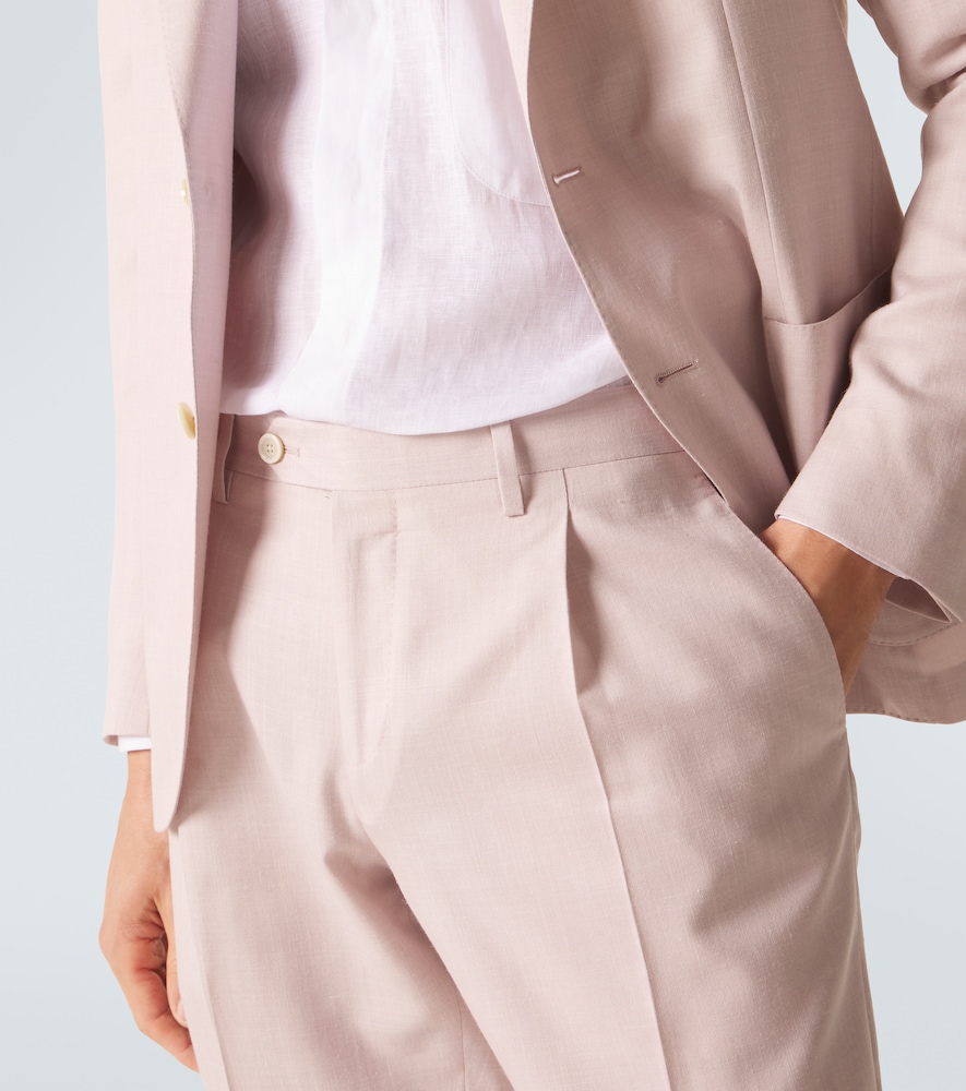  Lardini Lardini Traje De Lana, Seda Y Lino 
