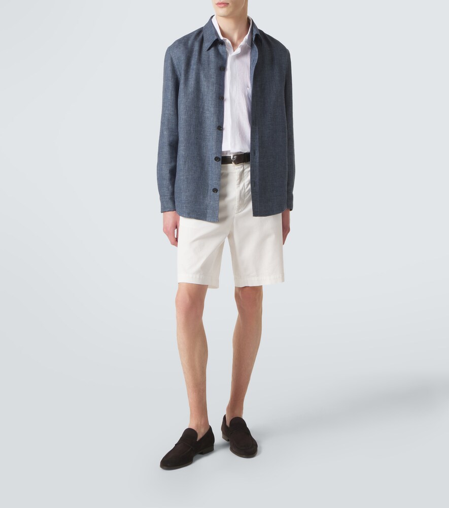  Zegna Zegna Hemdjacke Aus Kaschmir, Leinen Und Seide 