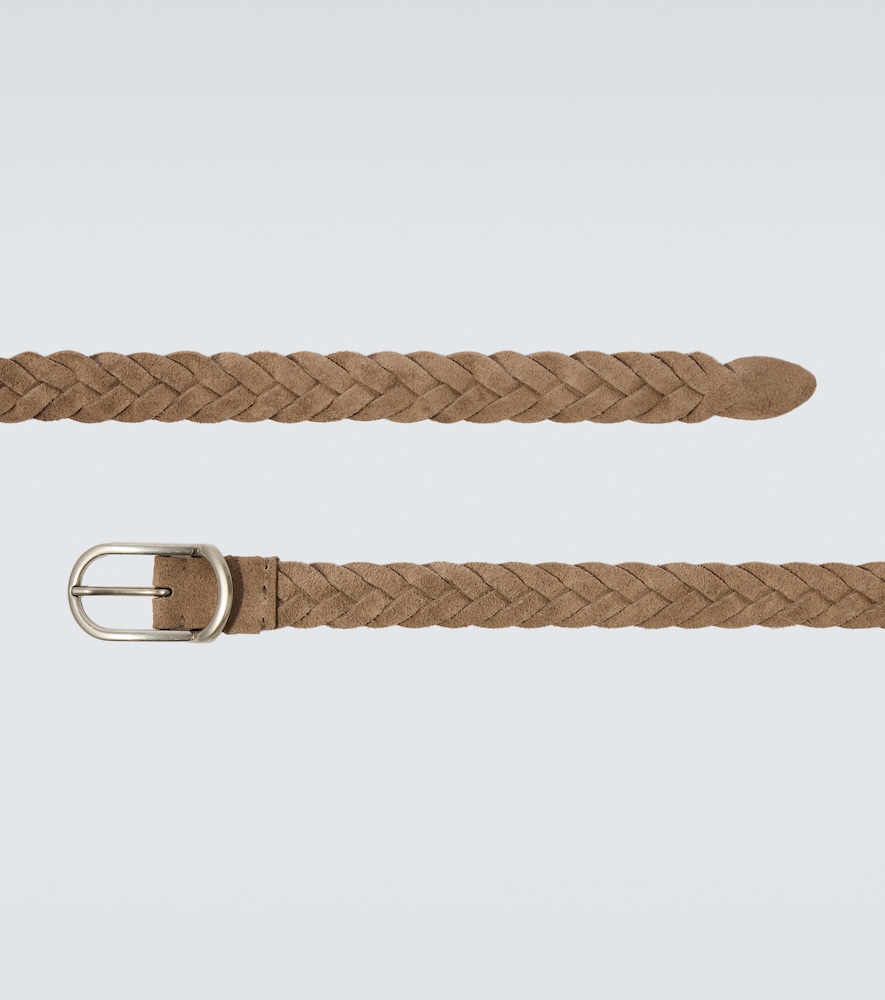  Brunello Cucinelli Brunello Cucinelli Braided Suede Belt 