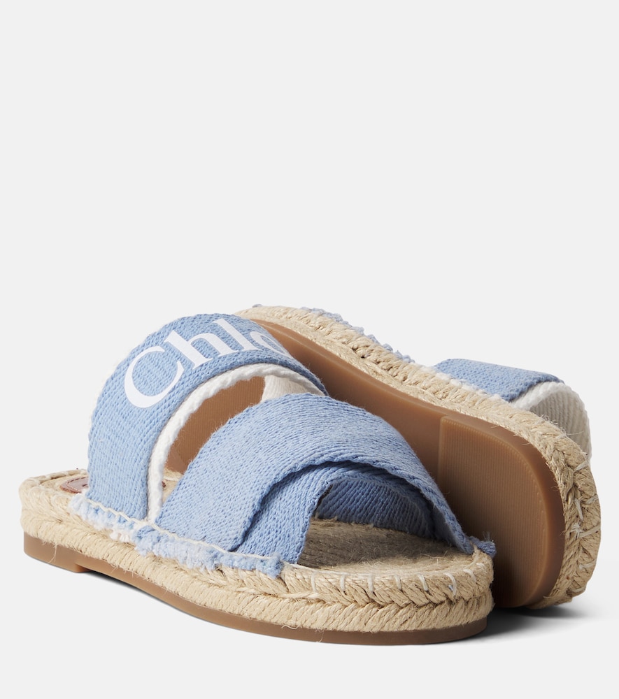  Chloe Kids Chloã© Kids Logo Espadrille Sandals 