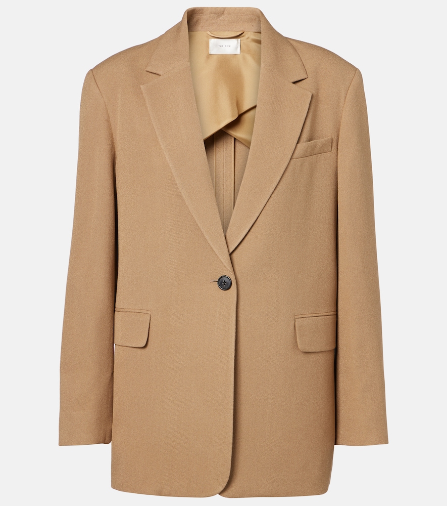 The Row Women's Beige Ezri Silk Blazer UK Size 18 - Mytheresa