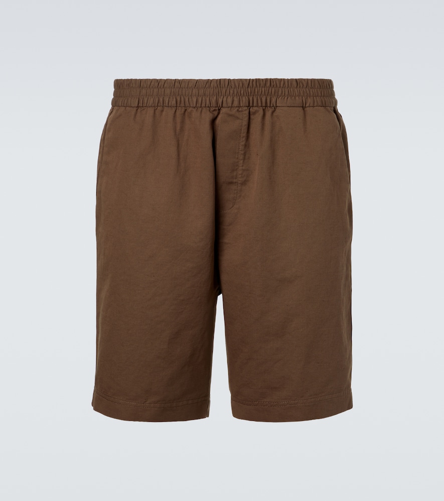 Shorts aus Baumwolle und Leinen