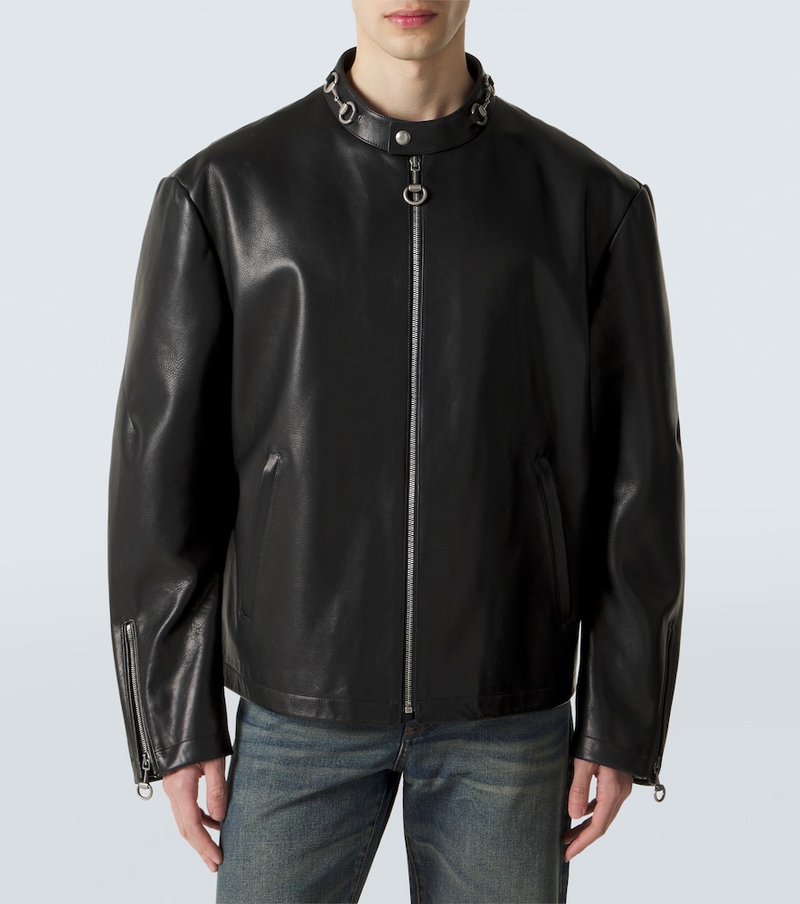  Gucci Gucci Lederjacke Horsebit 