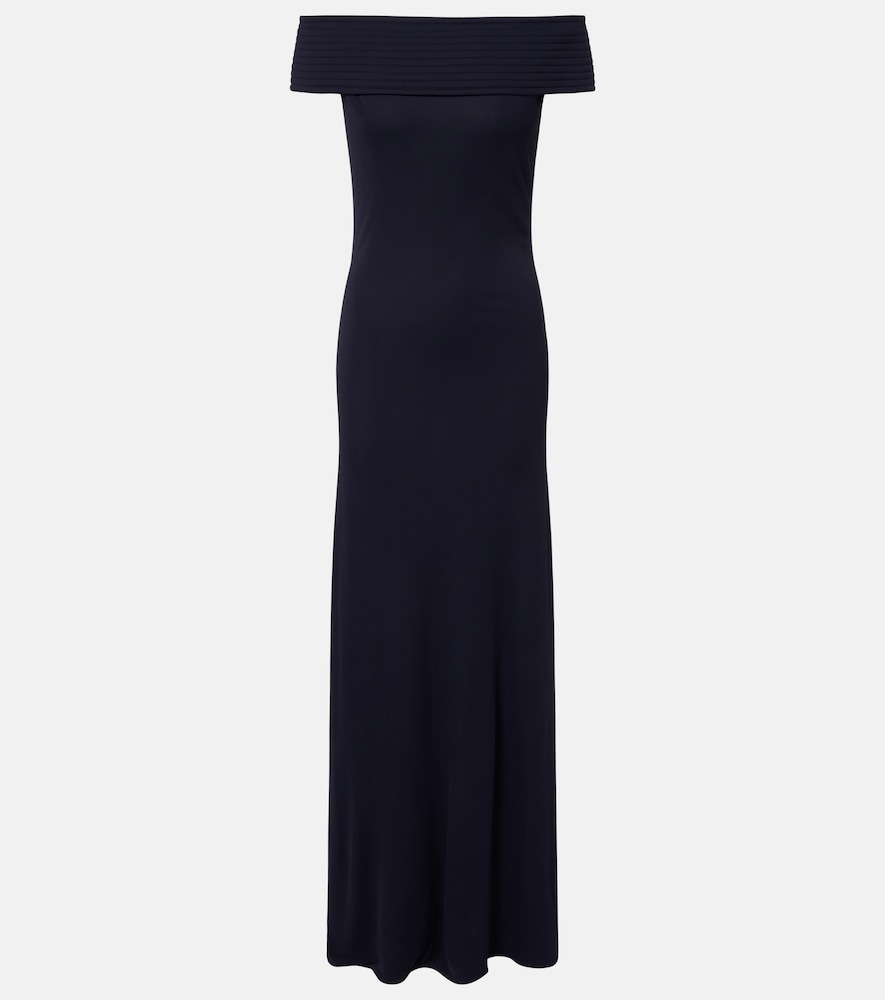 Alaia Alaïa Off-shoulder jersey maxi dress