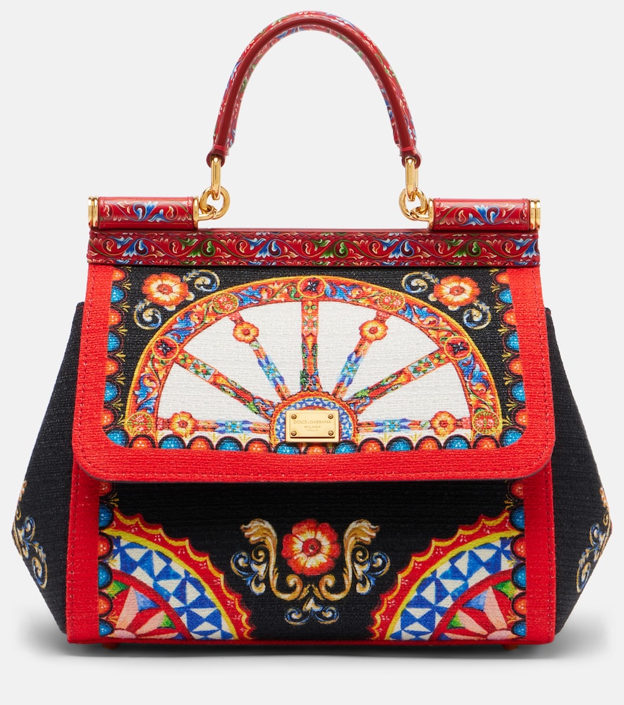 Henkeltasche Sicily Medium mit Leder