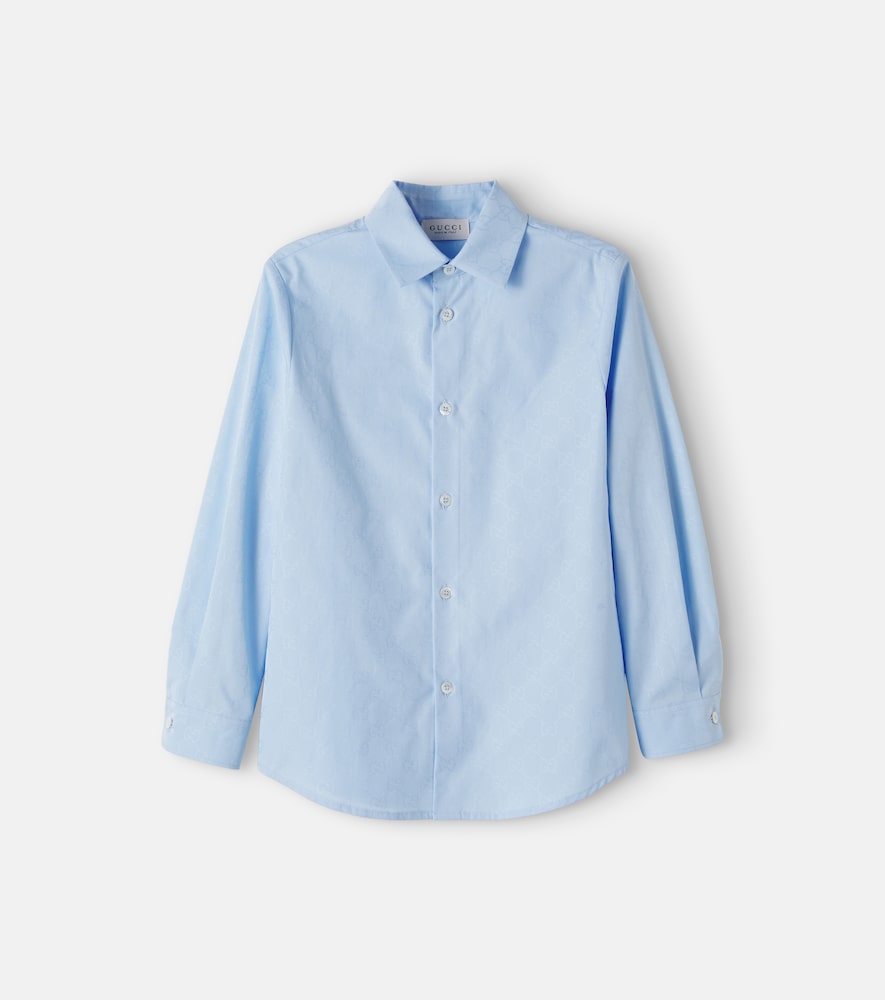 Camicia GG in cotone jacquard
