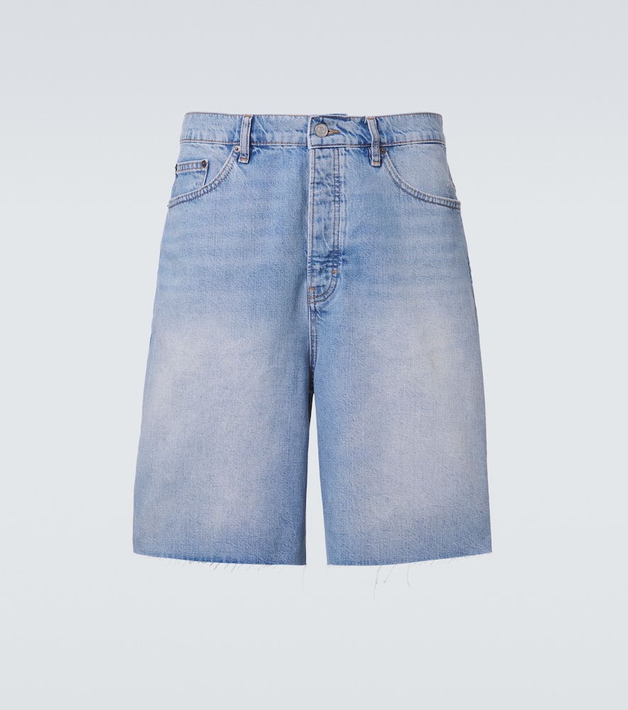 Bermuda di jeans distressed