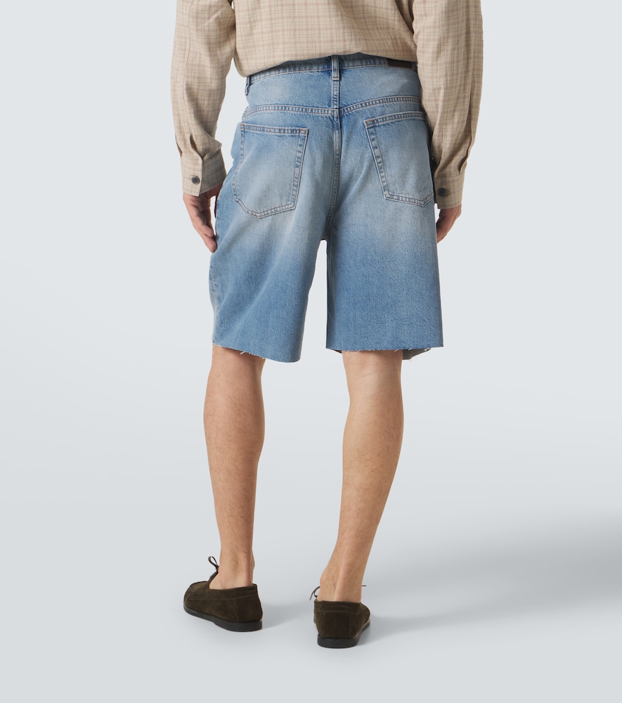  Frame Frame Bermudas De Denim Desgastadas 