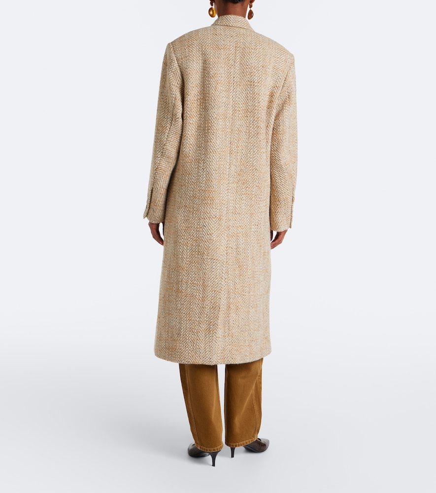 Pilda Herringbone Double-Breasted Coat
