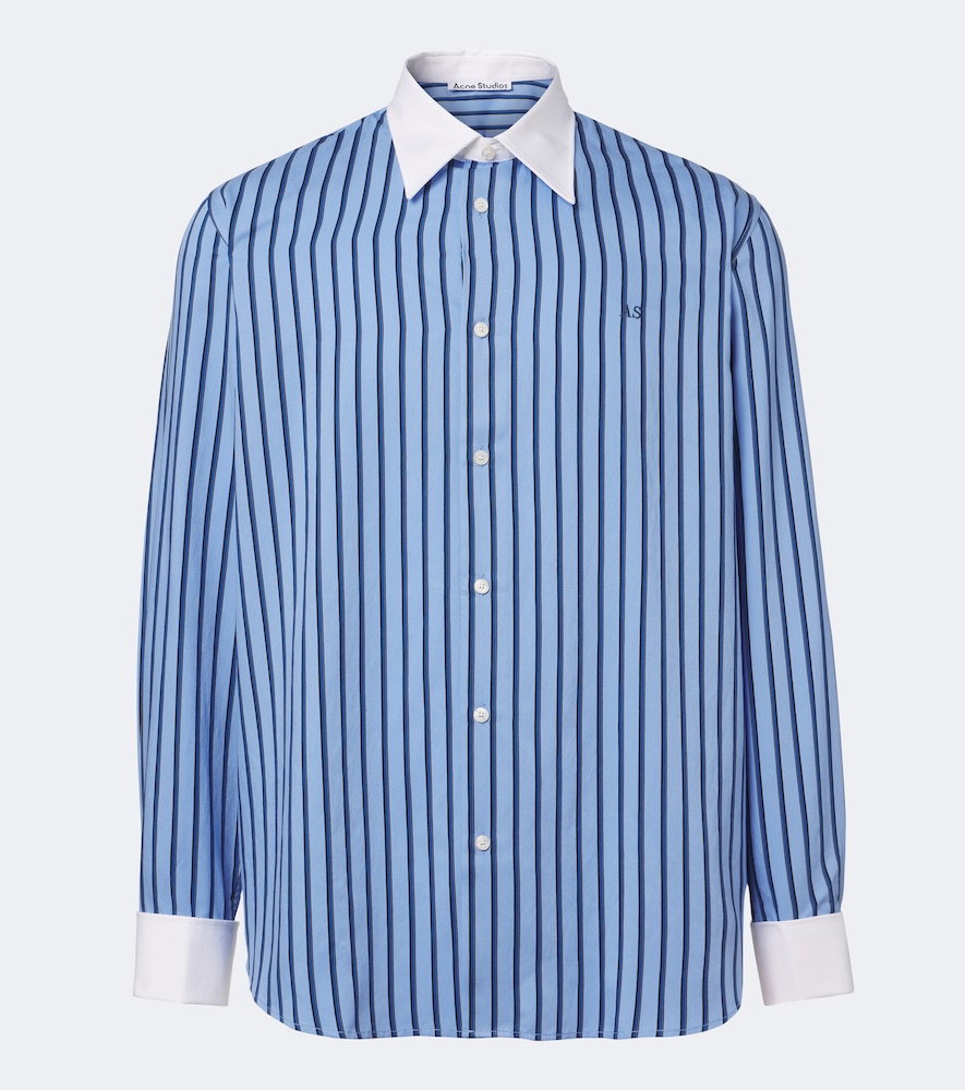 Acne Studios Chemise en sergé de satin à rayures