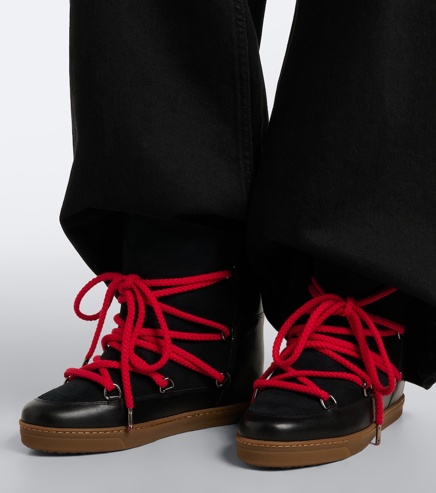 Nowles Leather And Suede Snow Boots