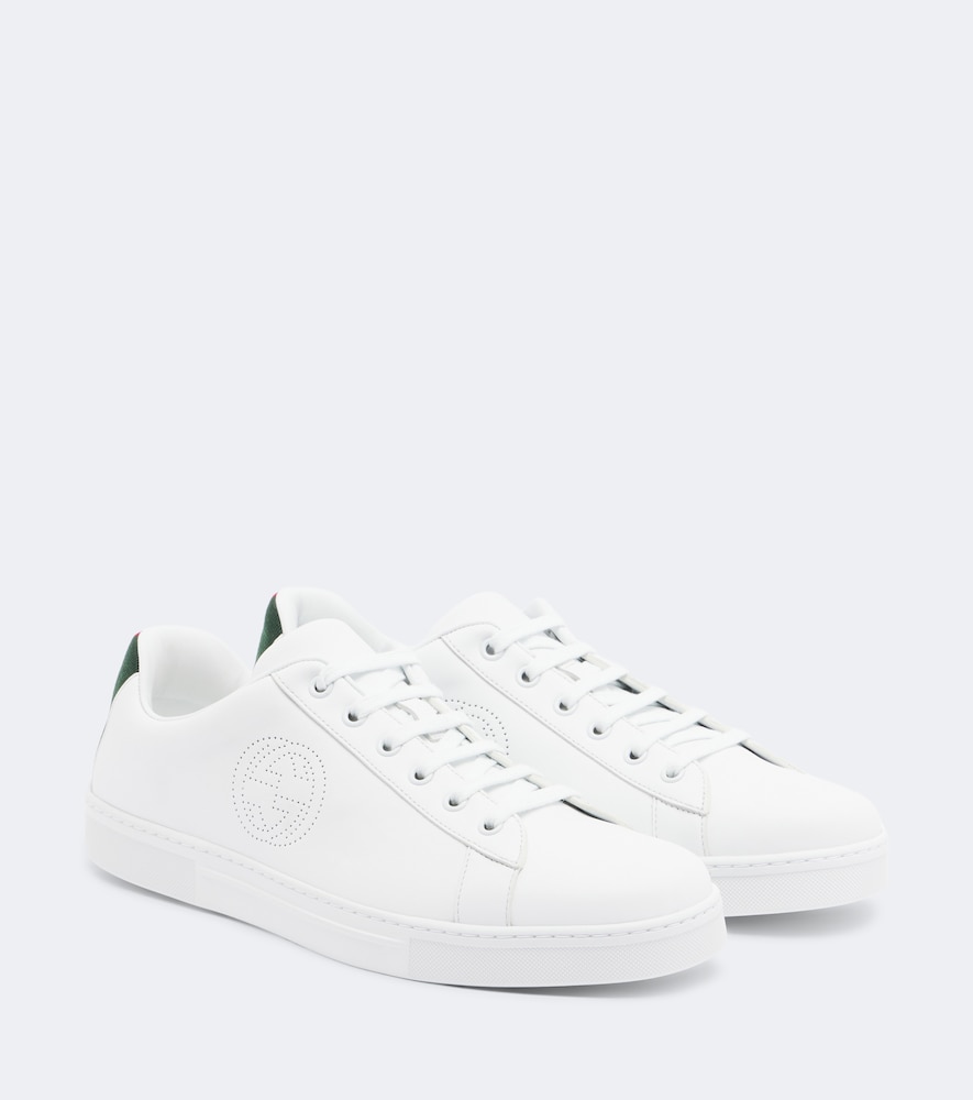 Sneakers Ace Web Stripe in pelle