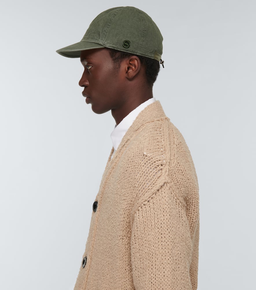 Sacai Baseballcap Aus Baumwolle In Khaki
