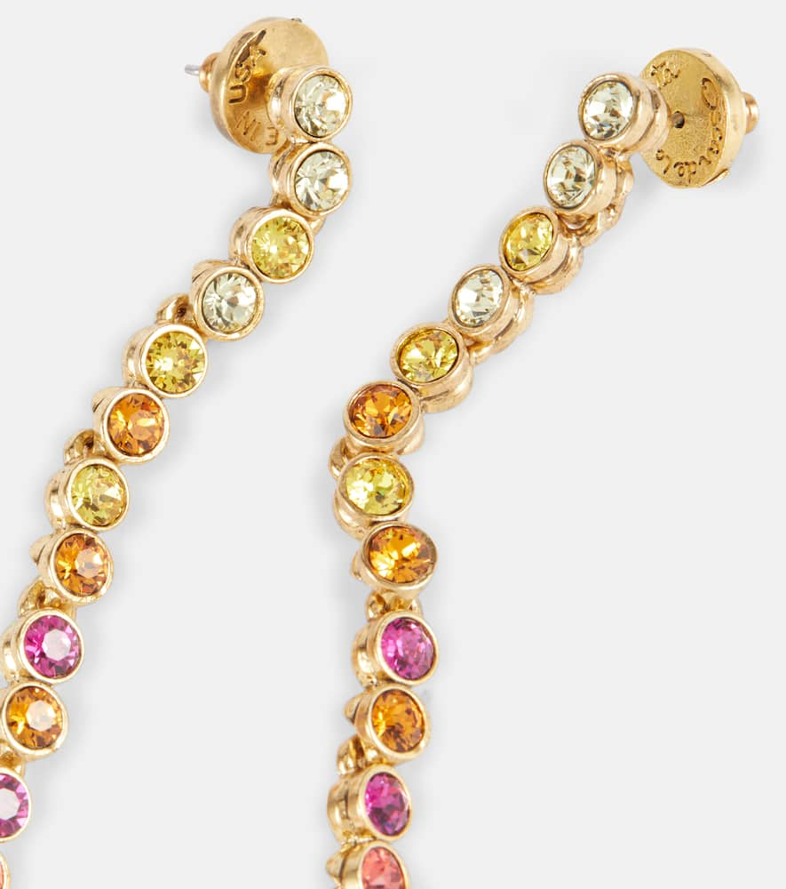 Shop Oscar De La Renta Champagne Strand Drop Earrings In Pink/topaz