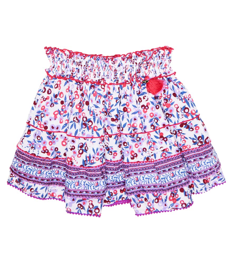 Poupette St Barth Ariel Printed Skirt In Blue Blueberry
