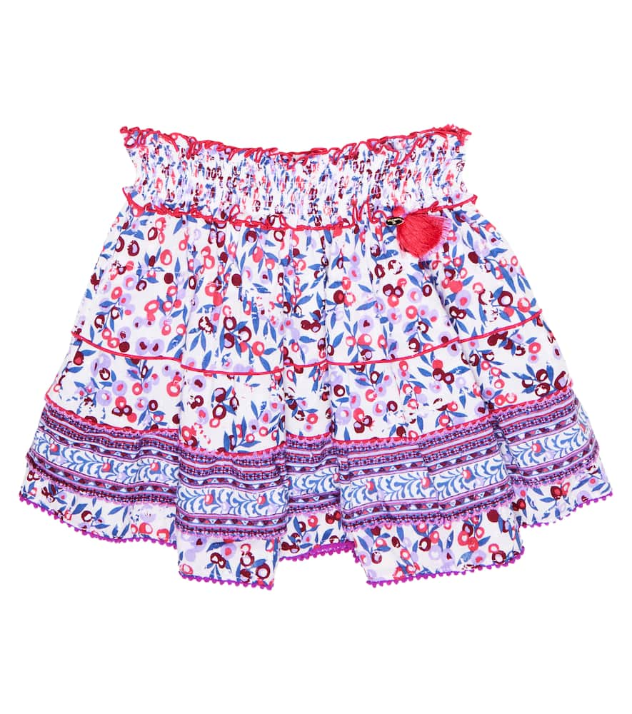 Poupette St Barth Kids' Ariel Printed Skirt In Blue Berry