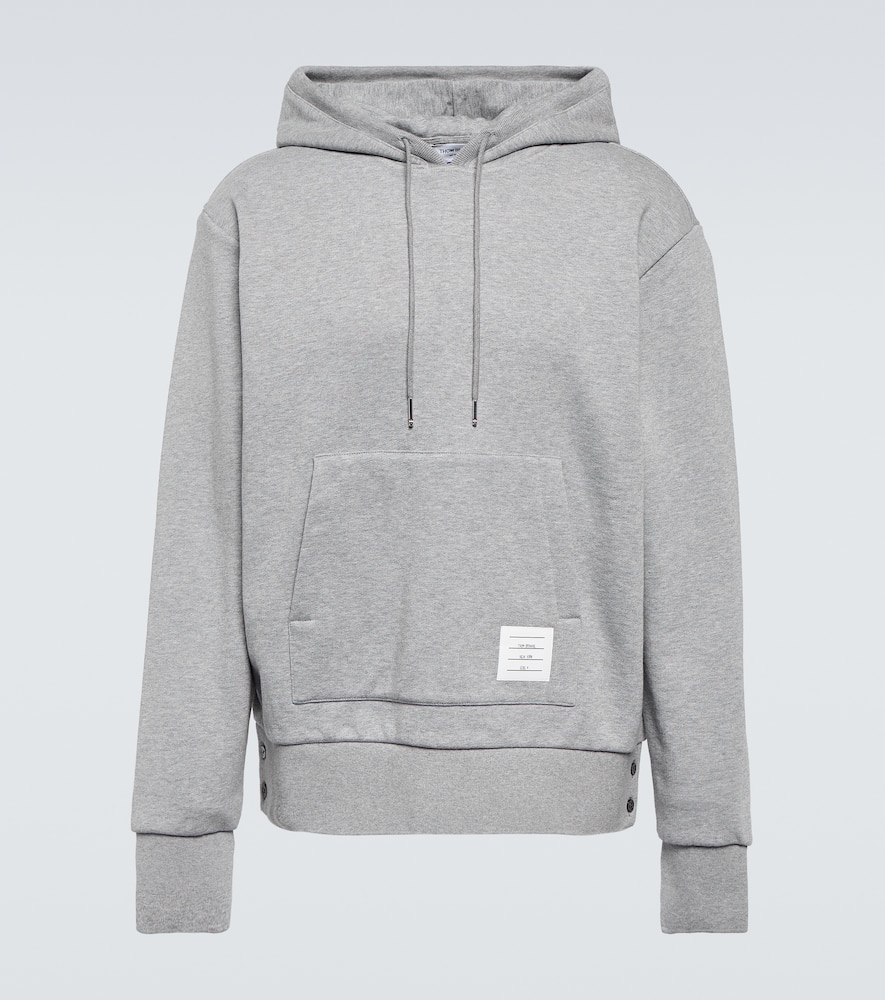 Thom Browne Classic Loopback Hooded Sweatshirt In Lt Grey