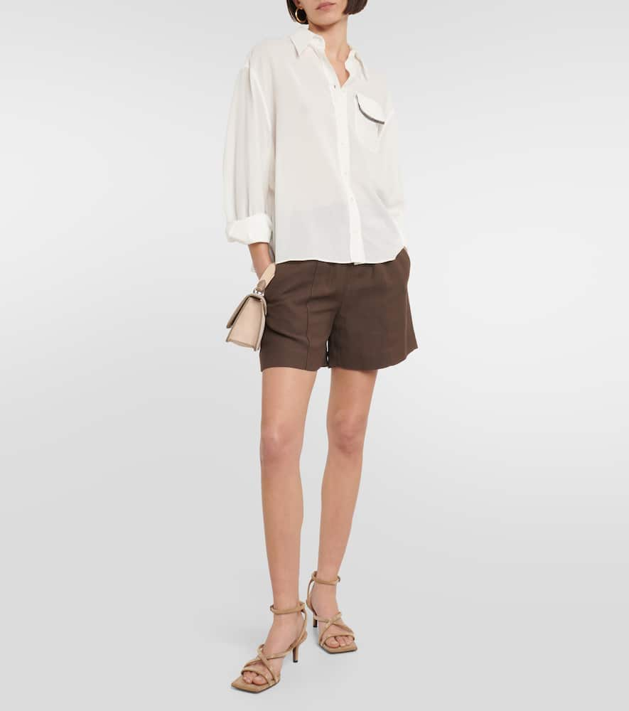 Shop Brunello Cucinelli Cotton Shirt In White