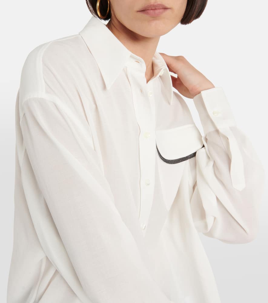 Shop Brunello Cucinelli Cotton Shirt In White