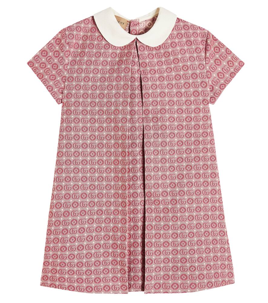 Gucci Kids Double G cotton-blend dress