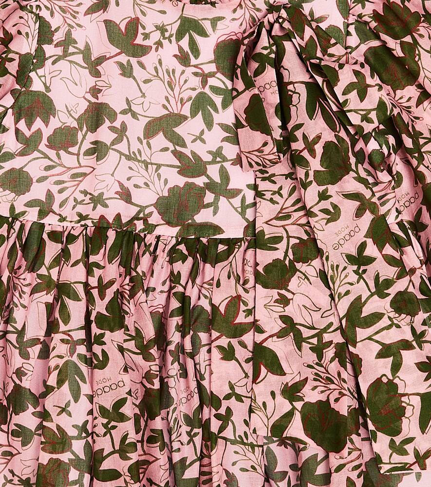 Paade Mode Bow-detail Floral Chiffon Dress In Pink