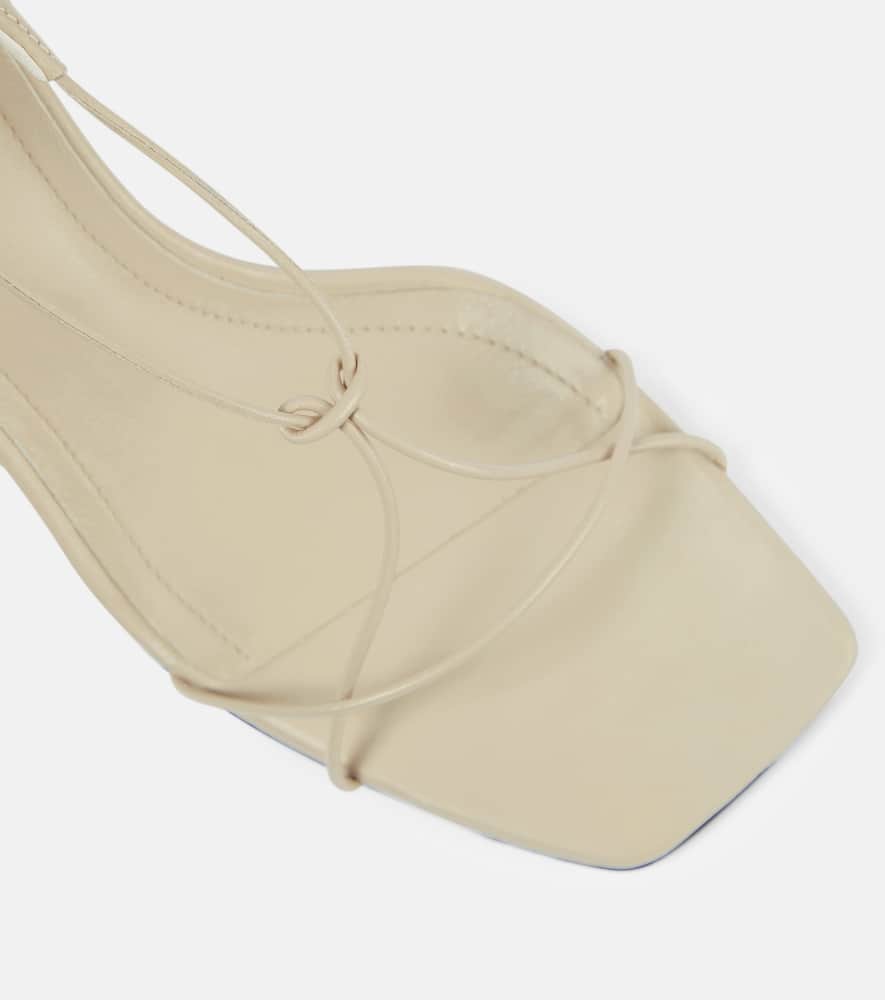 Totême Knot Leather Sandals In Beige