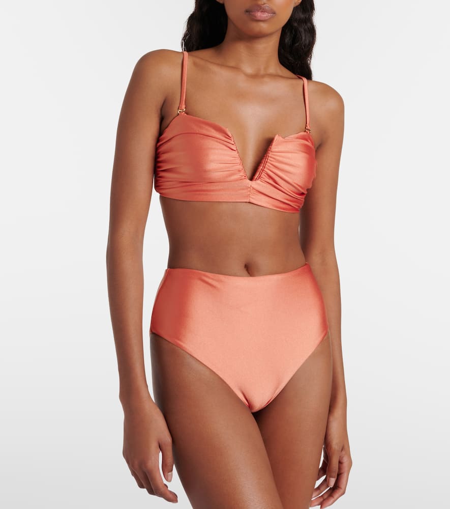 Jade Swim Bound High-rise Bikini Bottom In Red