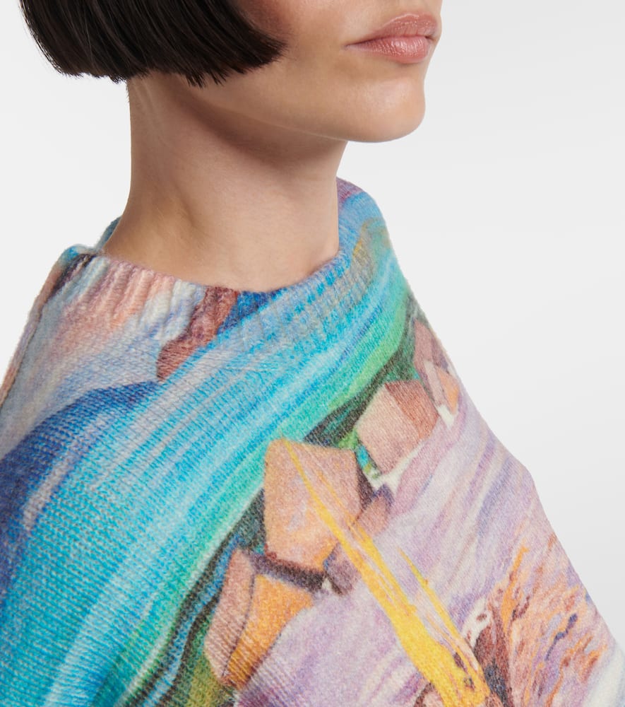 Jw Anderson Printed Wool-blend Sweater In Multi
