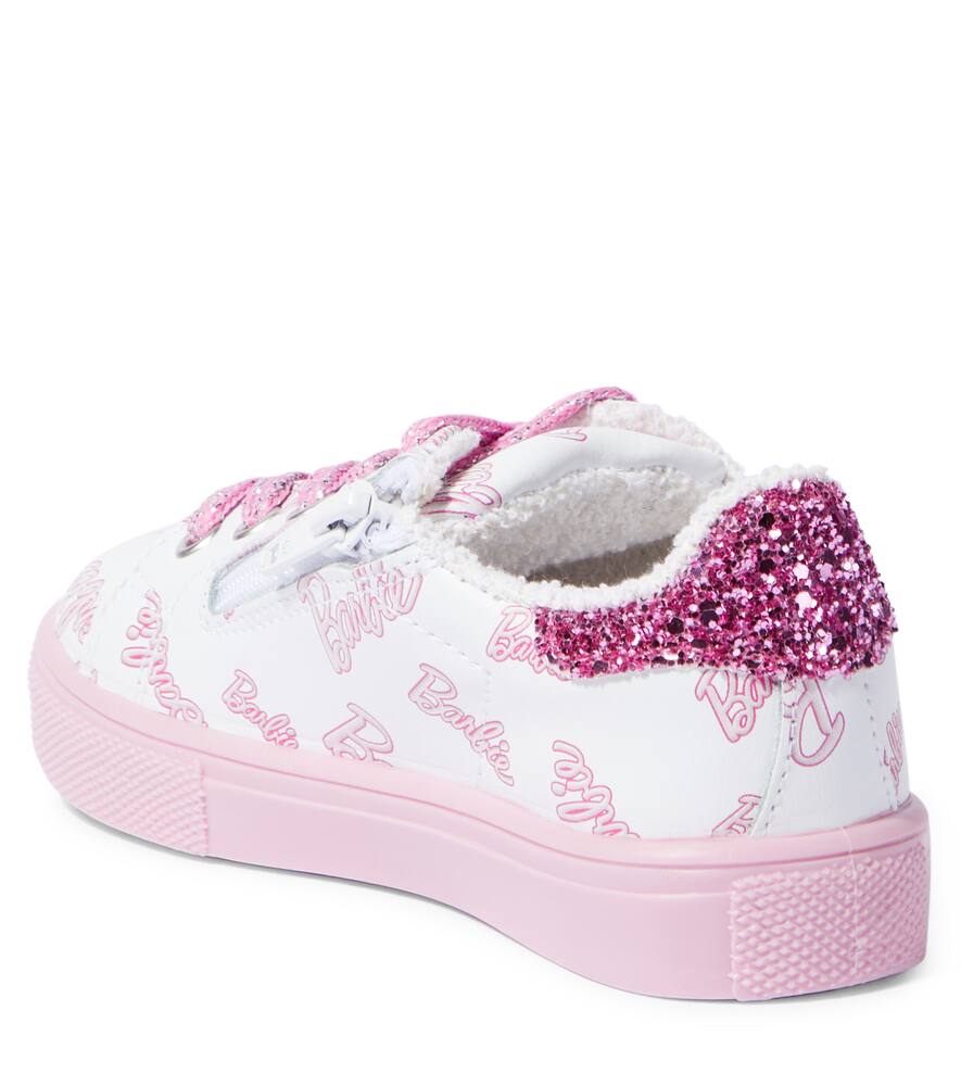 Monnalisa X Barbie Leather Sneakers In White