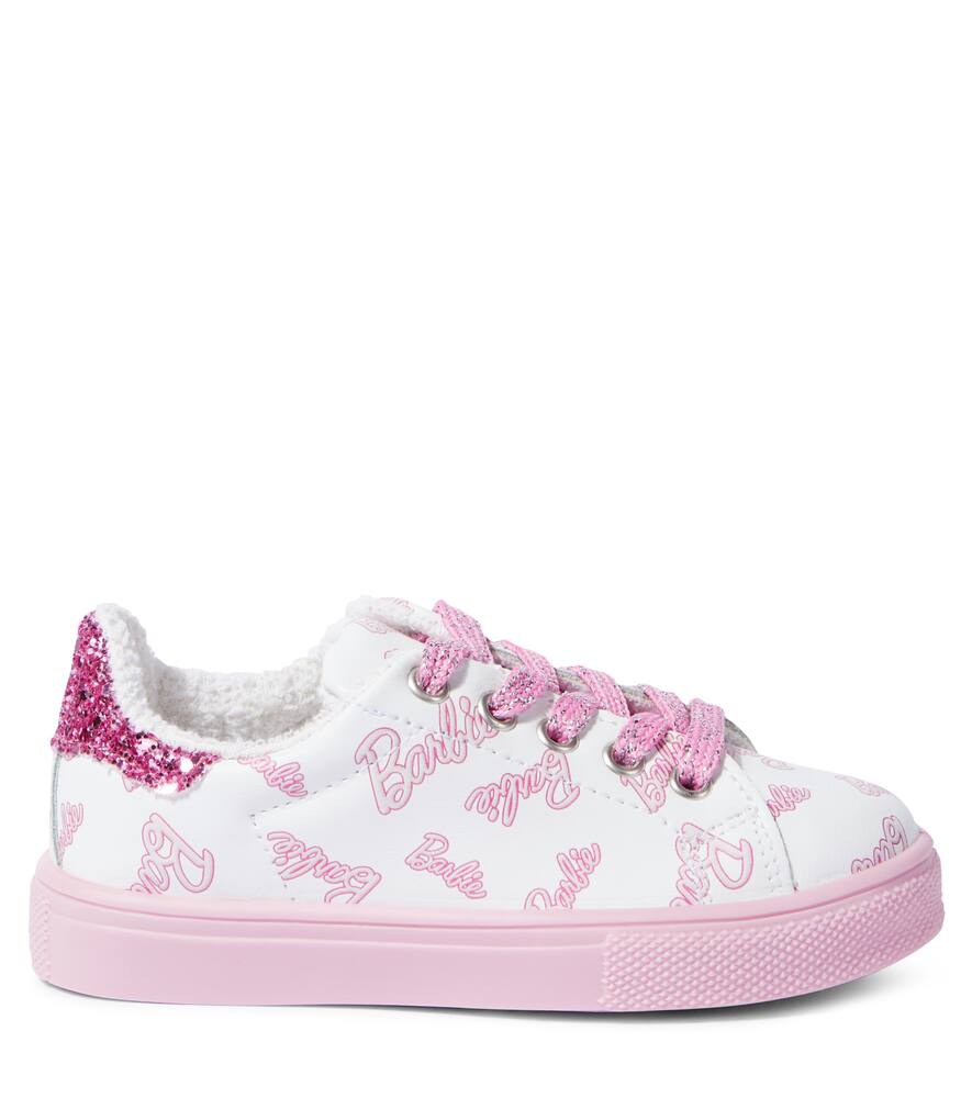 Monnalisa X Barbie Leather Sneakers In White