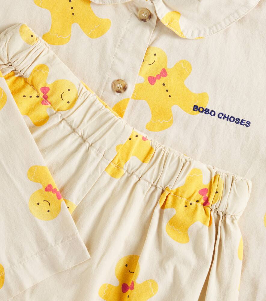 Bobo Choses Printed Cotton Pajamas In White