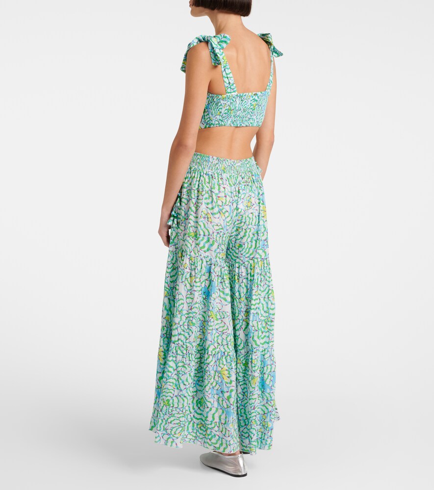  Poupette St Barth Poupette St Barth Colleen Printed Wide-leg Pants 