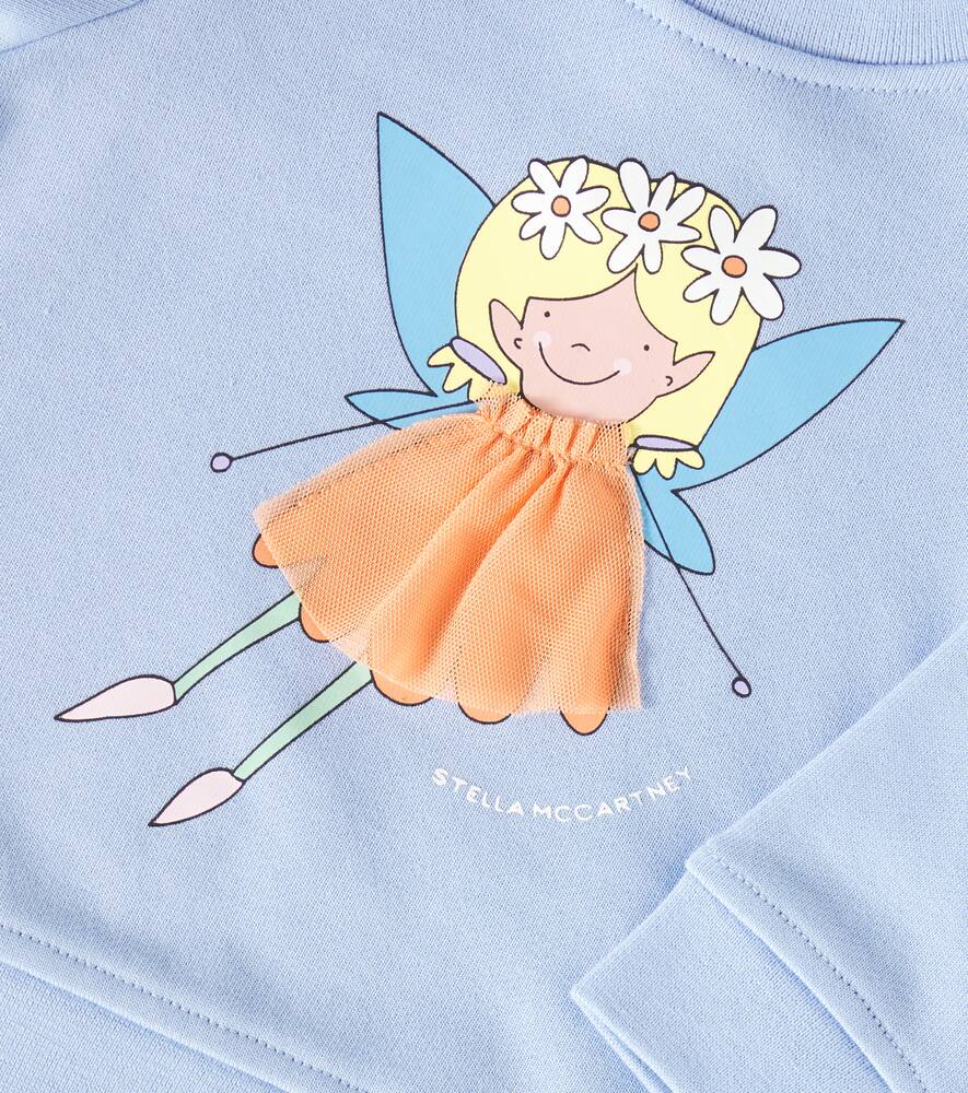 Stella Mccartney Baby Printed Cotton Sweatshirt In Blue