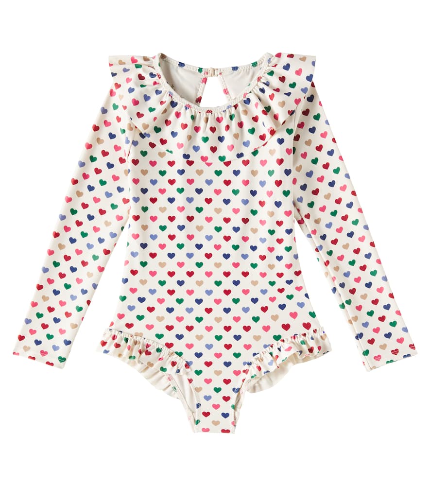 Konges Slojd Manuca Printed Ruffled Swimsuit In Multicoloured