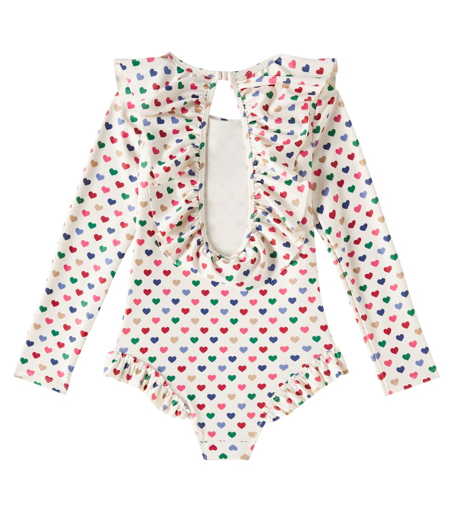 Konges Slojd Manuca Printed Ruffled Swimsuit In Multicoloured