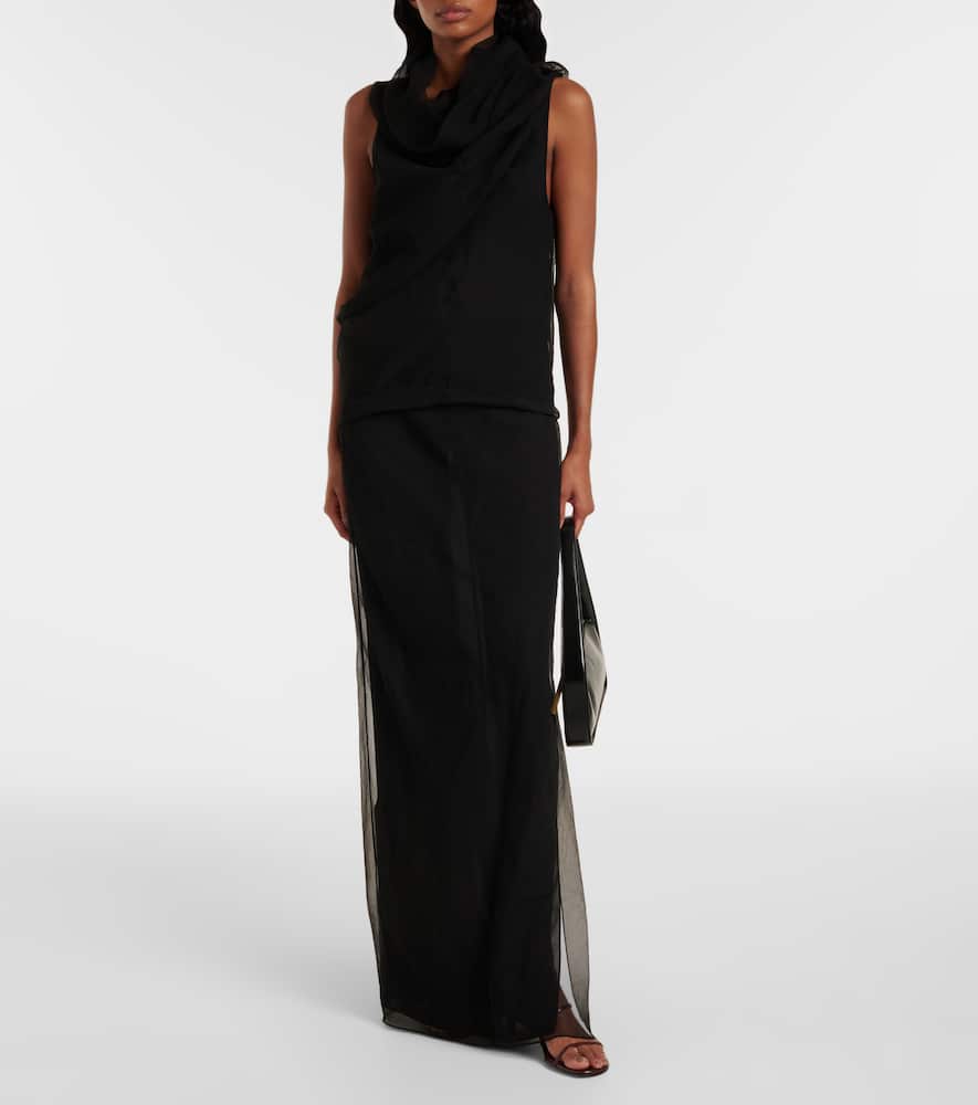 Khaite Long Silk Organza Dress