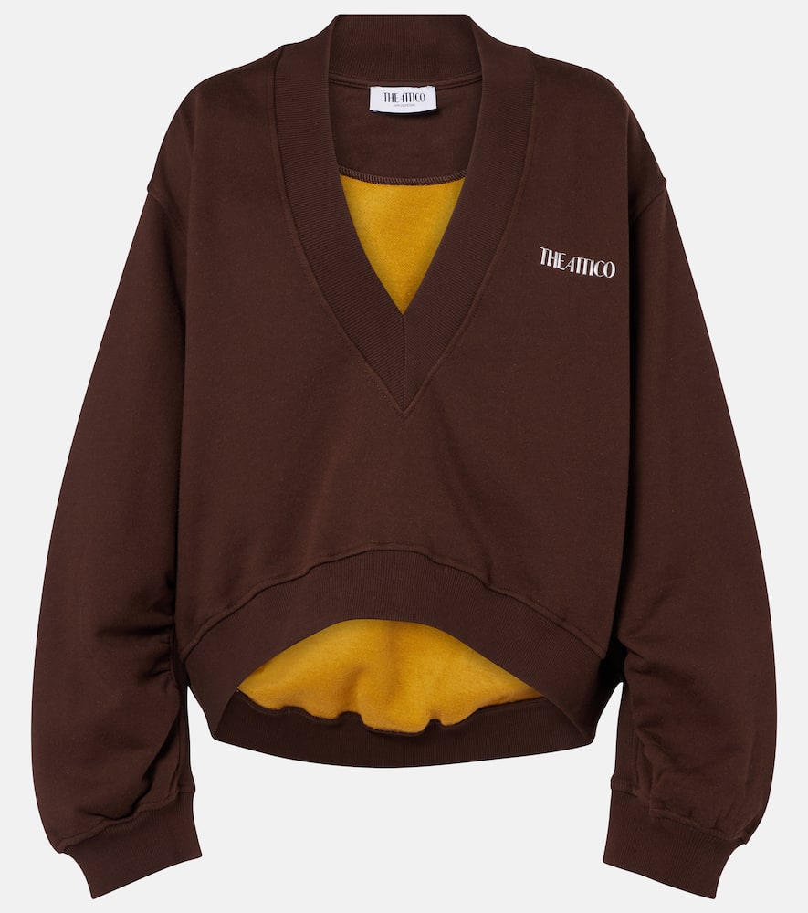 Logo cotton fleece sweatshirt