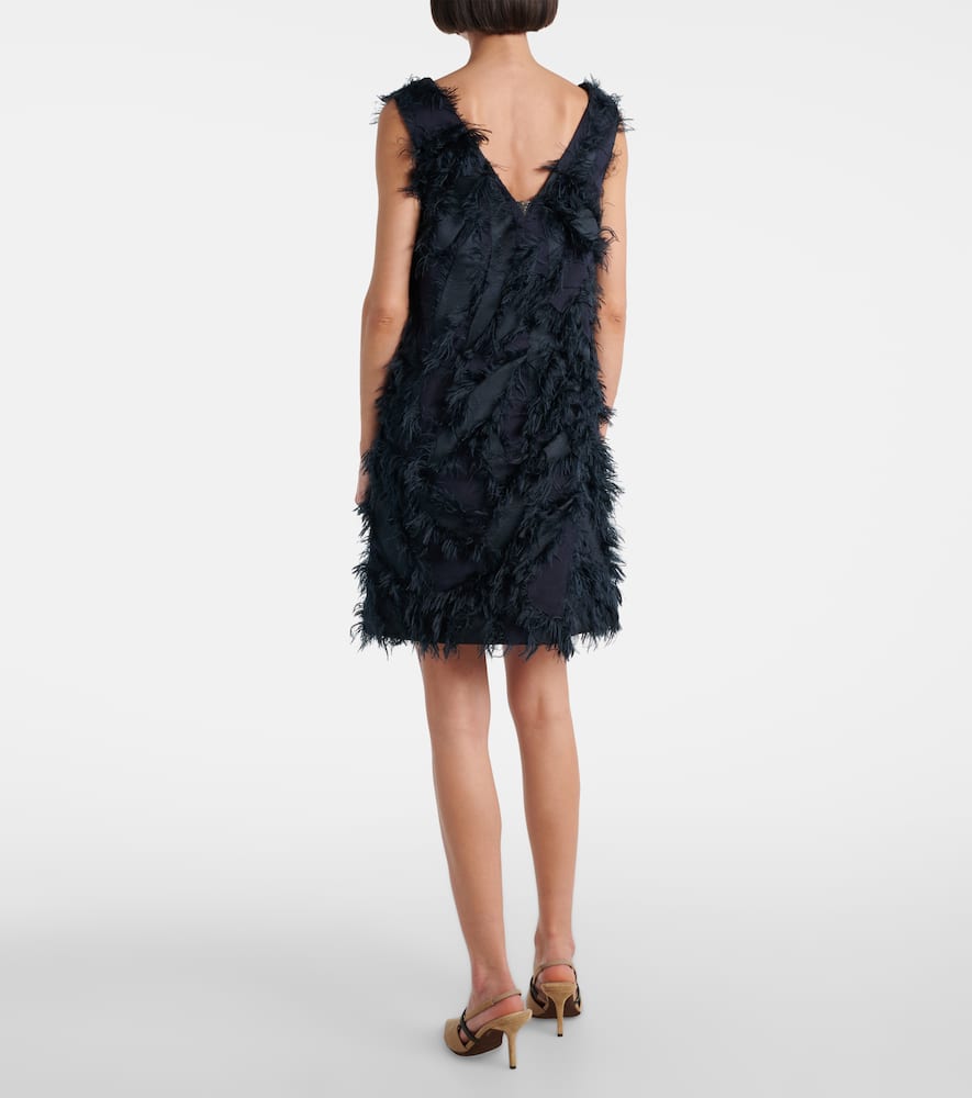 Brunello Cucinelli Jacquard Fringe Shift Dress