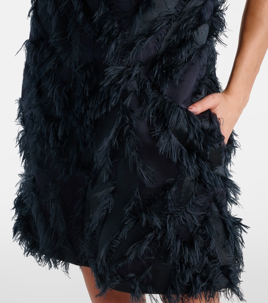 Brunello Cucinelli Jacquard Fringe Shift Dress