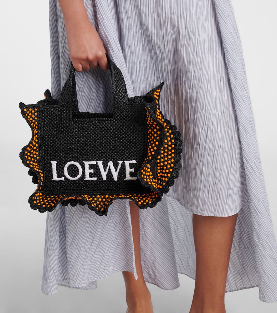 Loewe Font Small Tote Bag In Black