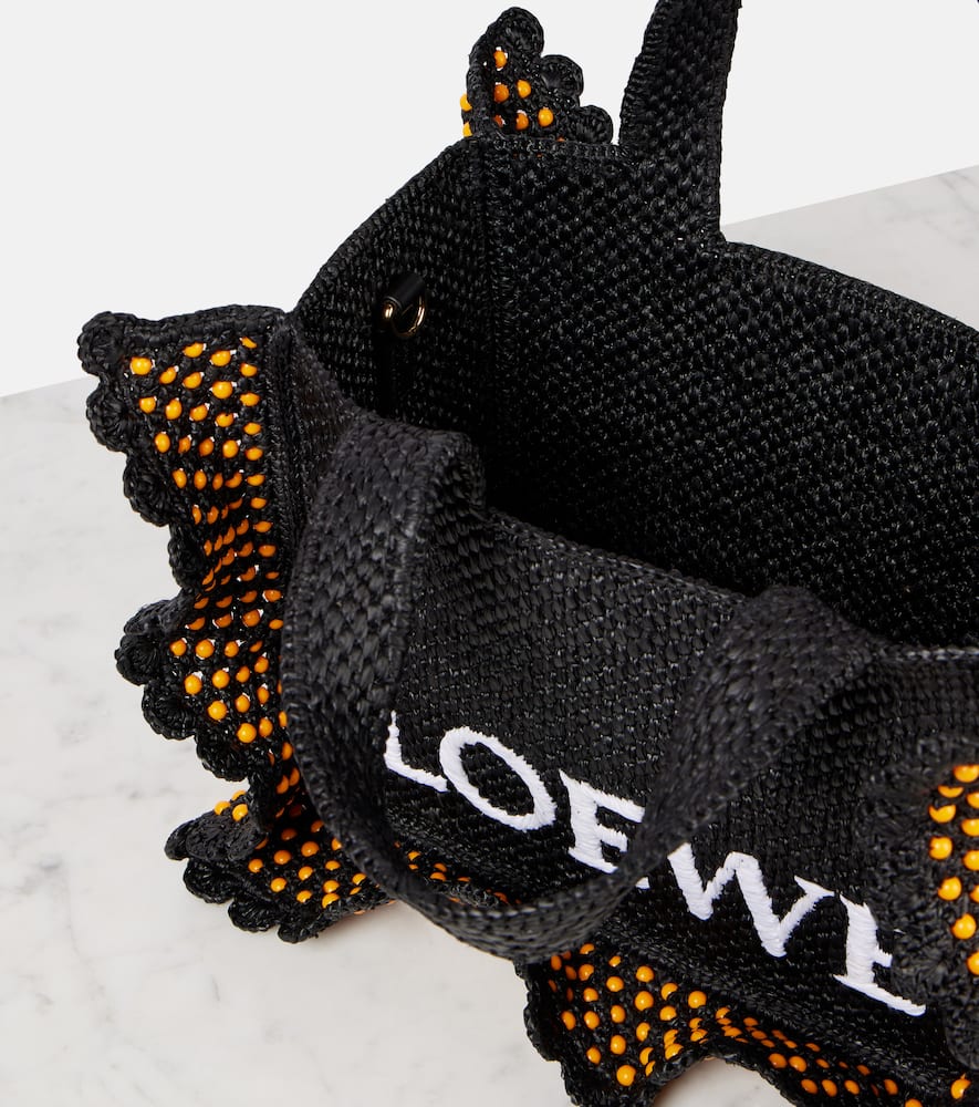 Loewe Font Small Tote Bag In Black