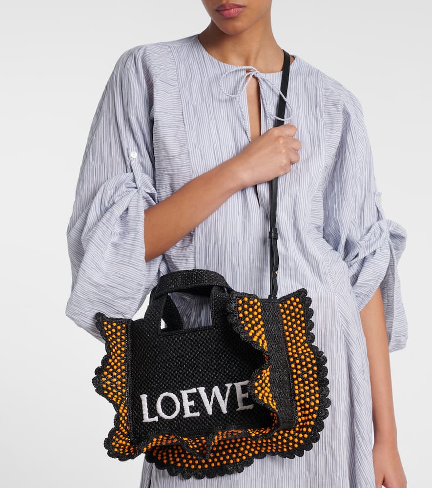 Loewe Font Small Tote Bag In Black