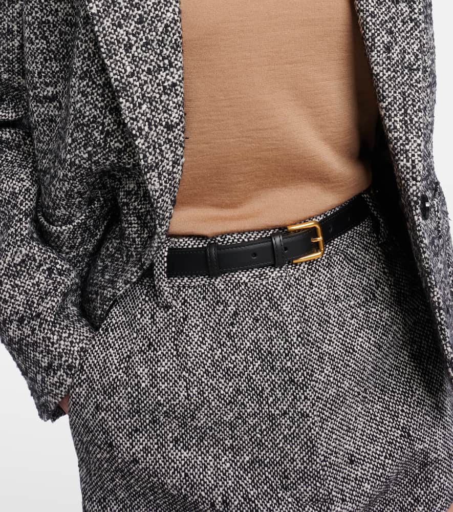 Dolce & Gabbana Dg Leather Belt In Black