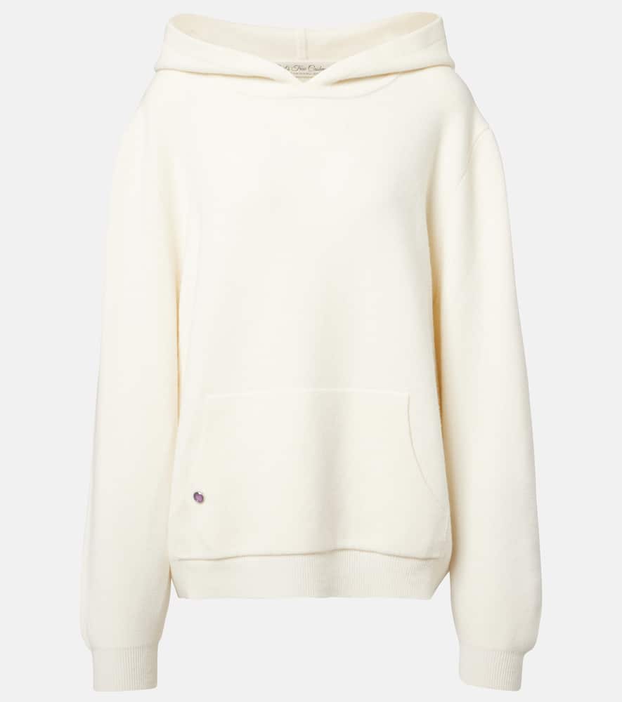 God's True Cashmere Embellished Cashmere Hoodie In White