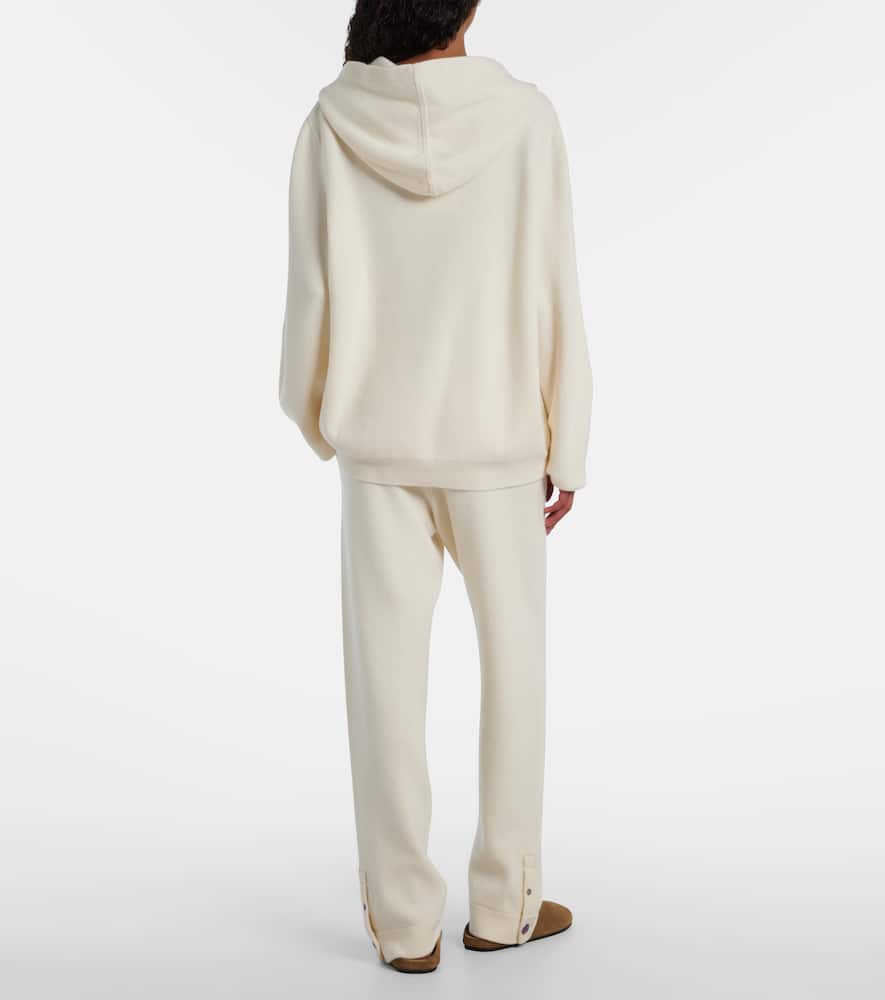 God's True Cashmere Embellished Cashmere Hoodie In White